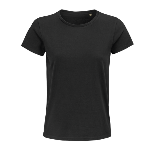 SOL'S PIONEER WOMEN - ROUND-NECK FITTED JERSEY T-SHIRT - Deep Black - colorimageurl