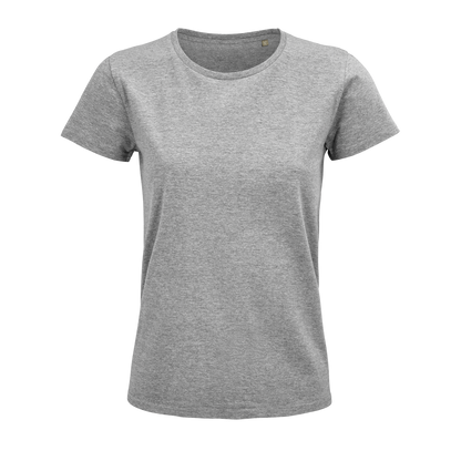 SOL'S PIONEER WOMEN - ROUND-NECK FITTED JERSEY T-SHIRT - Grey Melange - colorimageurl