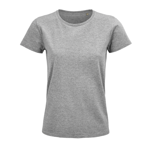 SOL'S PIONEER WOMEN - ROUND-NECK FITTED JERSEY T-SHIRT - Grey Melange - colorimageurl