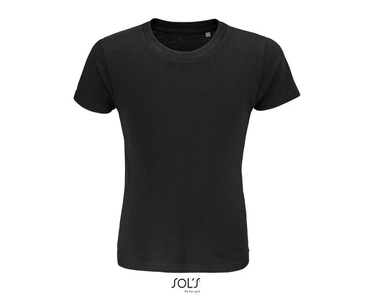 SOL'S CRUSADER KIDS' - ROUND-NECK FITTED JERSEY T-SHIRT - Deep Black - colorimageurl