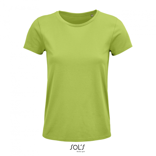 SOL'S CRUSADER WOMEN - ROUND-NECK FITTED JERSEY T-SHIRT - Apple Green - colorimageurl