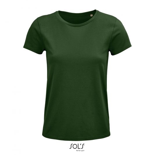 SOL'S CRUSADER WOMEN - ROUND-NECK FITTED JERSEY T-SHIRT - Bottle Green - colorimageurl