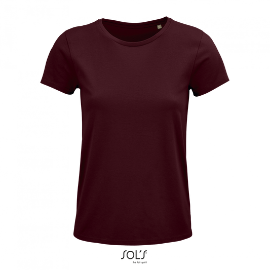 SOL'S CRUSADER WOMEN - ROUND-NECK FITTED JERSEY T-SHIRT - Burgundy - colorimageurl