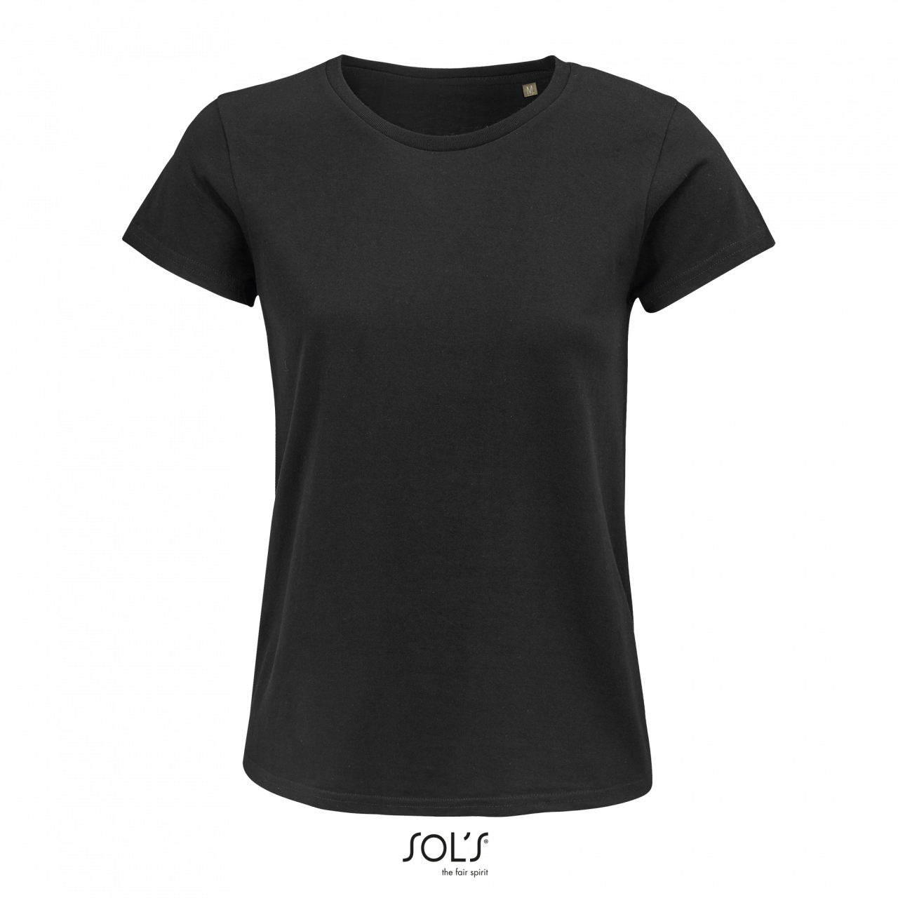 SOL'S CRUSADER WOMEN - ROUND-NECK FITTED JERSEY T-SHIRT - Deep Black - colorimageurl