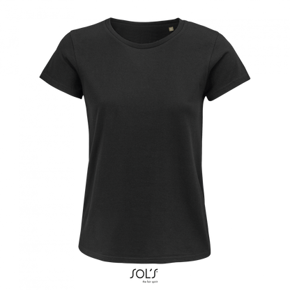 SOL'S CRUSADER WOMEN - ROUND-NECK FITTED JERSEY T-SHIRT - Deep Black - colorimageurl