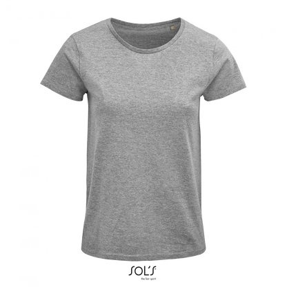 SOL'S CRUSADER WOMEN - ROUND-NECK FITTED JERSEY T-SHIRT - Grey Melange - colorimageurl