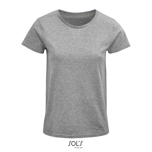 SOL'S CRUSADER WOMEN - ROUND-NECK FITTED JERSEY T-SHIRT - Grey Melange - colorimageurl