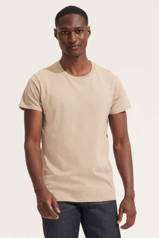 SOL'S CRUSADER MEN - ROUND-NECK FITTED JERSEY T-SHIRT - Natural - modelimageurl