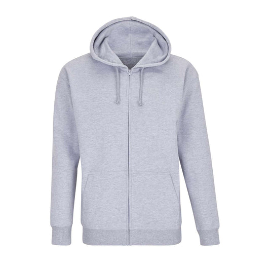 SOL'S CARTER - UNISEX FULL-ZIP HOODIE - Grey Melange - colorimageurl