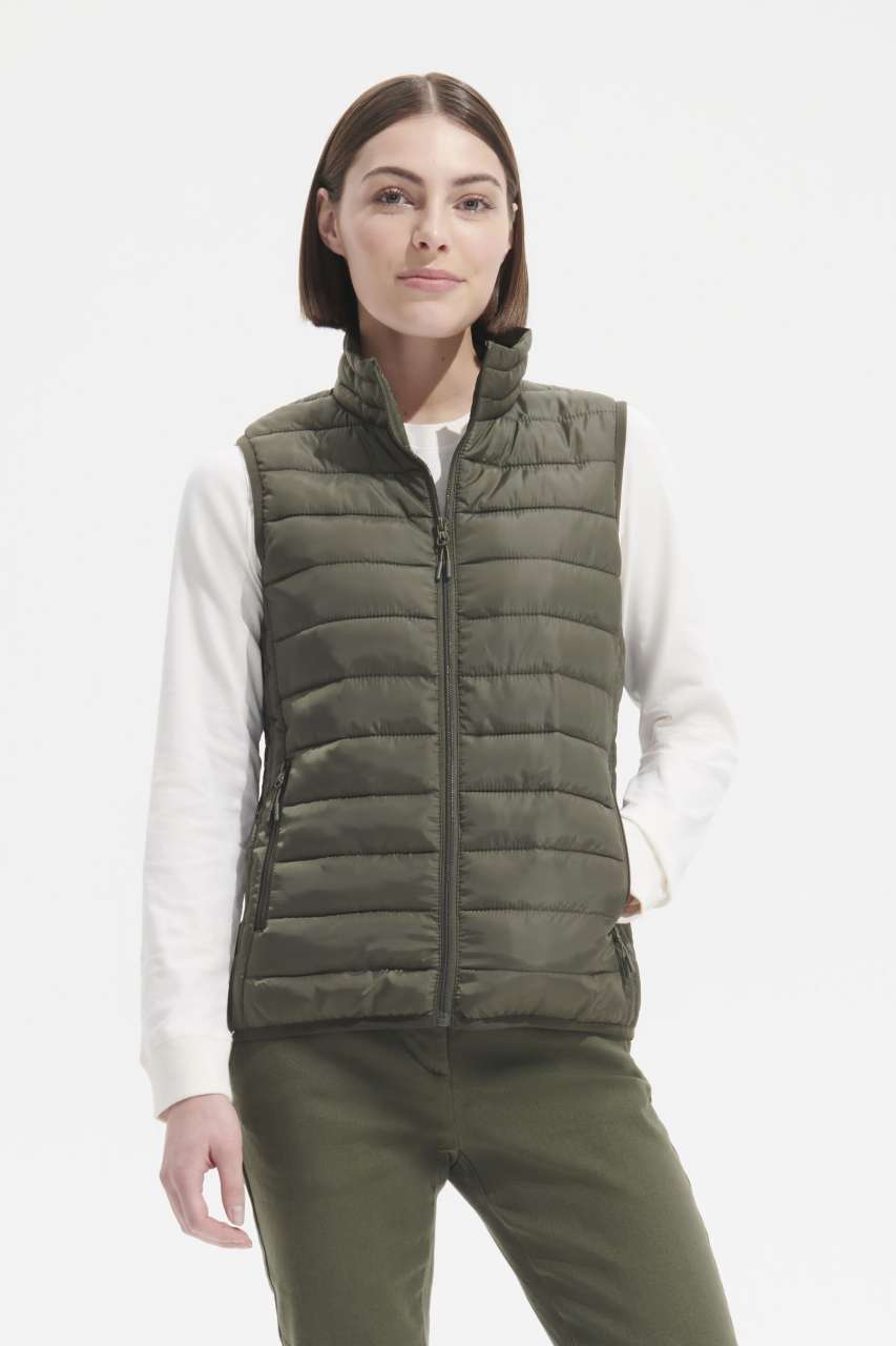 SOL'S STREAM BW WOMEN - LIGHTWEIGHT BODYWARMER - Army - modelimageurl