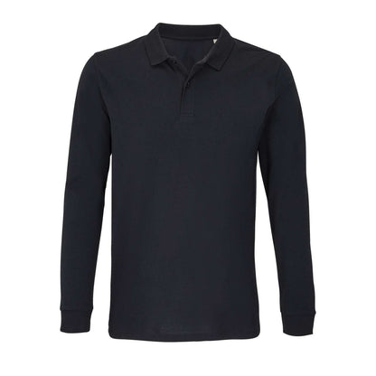 SOL'S PLANET LSL - UNISEX LONG SLEEVE POLO SHIRT - Black - colorimageurl