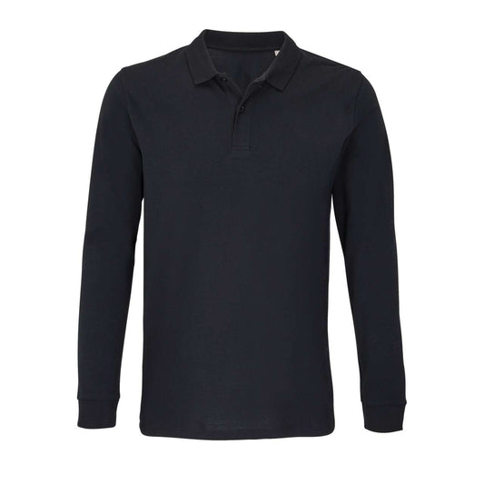 SOL'S PLANET LSL - UNISEX LONG SLEEVE POLO SHIRT - Black - colorimageurl