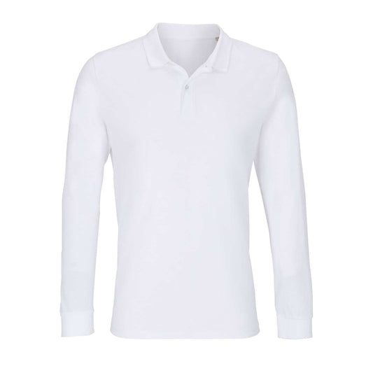 SOL'S PLANET LSL - UNISEX LONG SLEEVE POLO SHIRT - White - colorimageurl