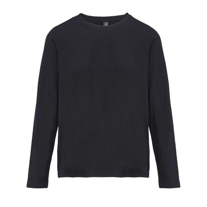 SOL'S MONARCH WOMEN - LONG SLEEVE T-SHIRT WITH ROUND NECK - Deep Black - colorimageurl