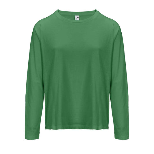SOL'S MONARCH WOMEN - LONG SLEEVE T-SHIRT WITH ROUND NECK - Kelly Green - colorimageurl
