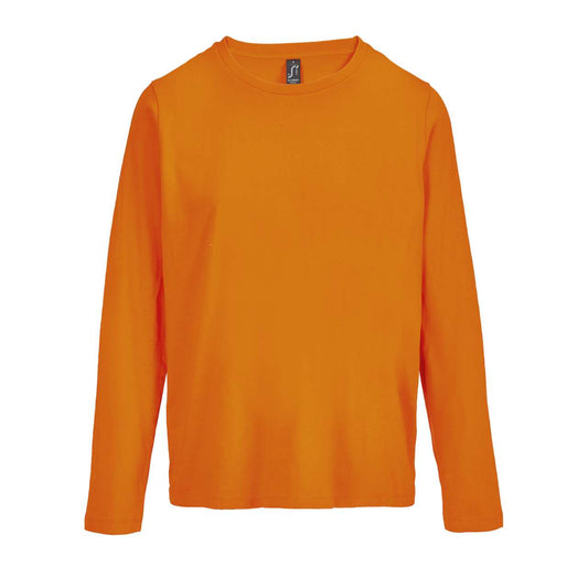 SOL'S MONARCH WOMEN - LONG SLEEVE T-SHIRT WITH ROUND NECK - Orange - colorimageurl