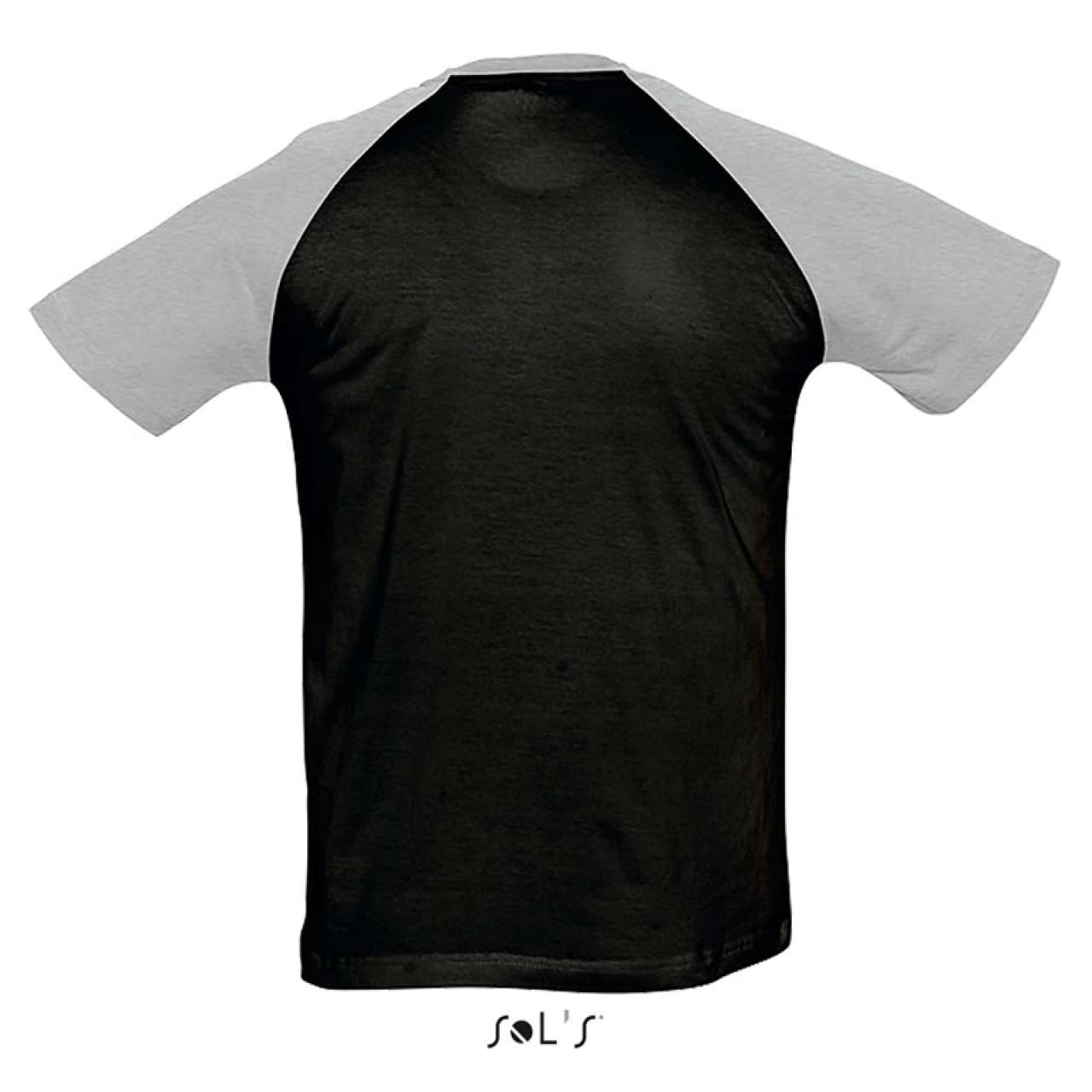 SOL'S FUNKY - MEN'S 2-COLOUR RAGLAN SLEEVES T-SHIRT - Black/Grey Melange - Additional