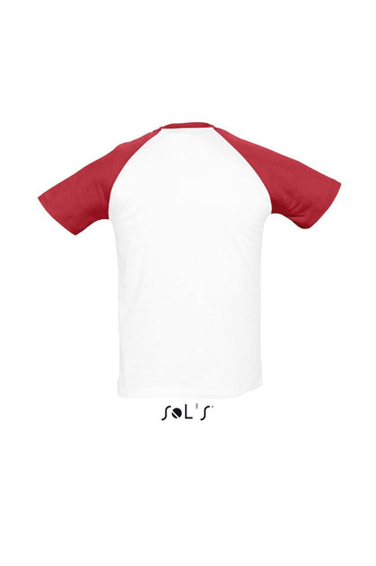 SOL'S FUNKY - MEN'S 2-COLOUR RAGLAN SLEEVES T-SHIRT - White/Red - Additional