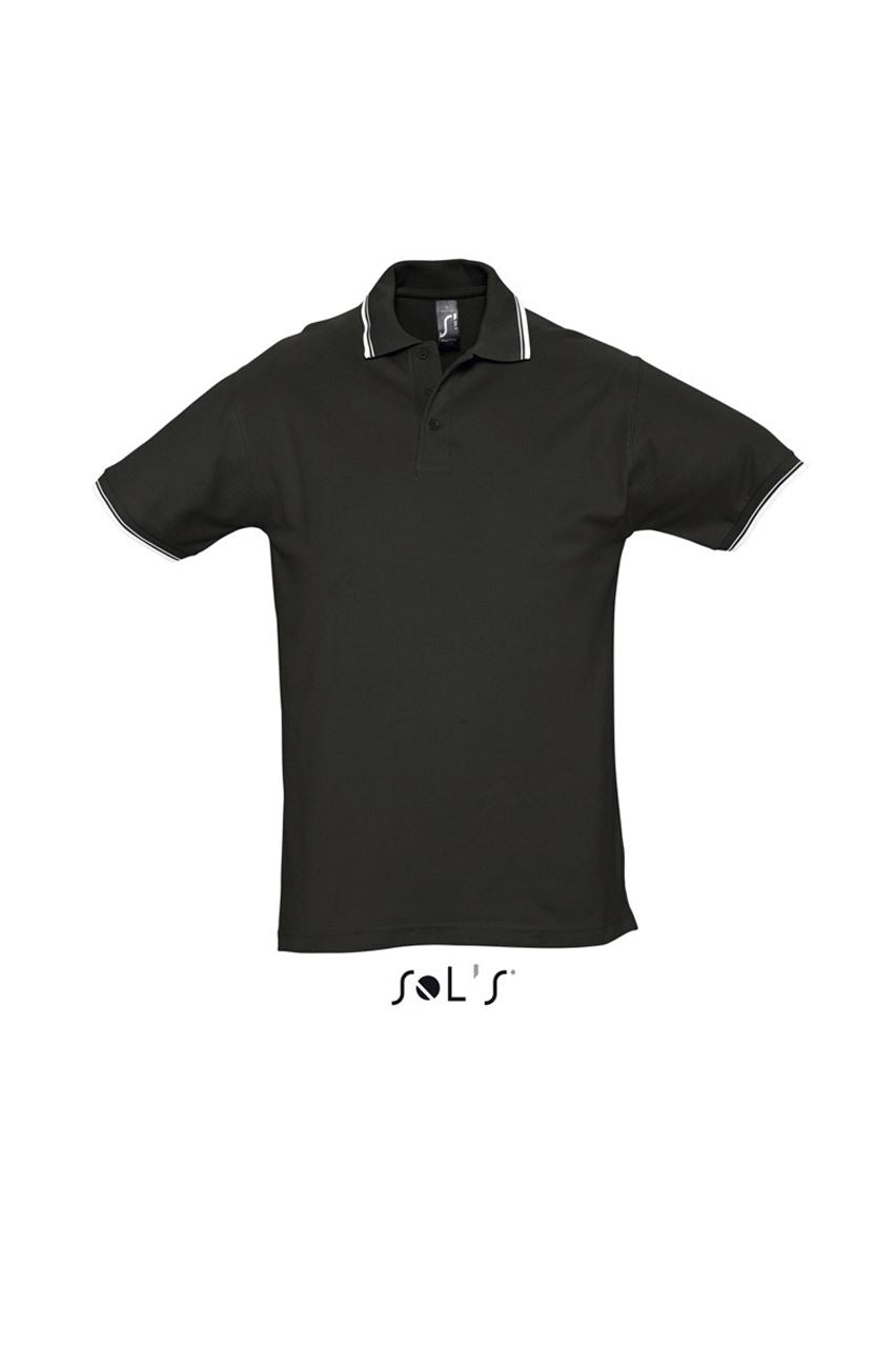 SOL'S PRACTICE MEN - POLO SHIRT - Black/White - Main