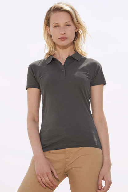 SOL'S PRESCOTT WOMEN - POLO SHIRT - Deep Black - Model