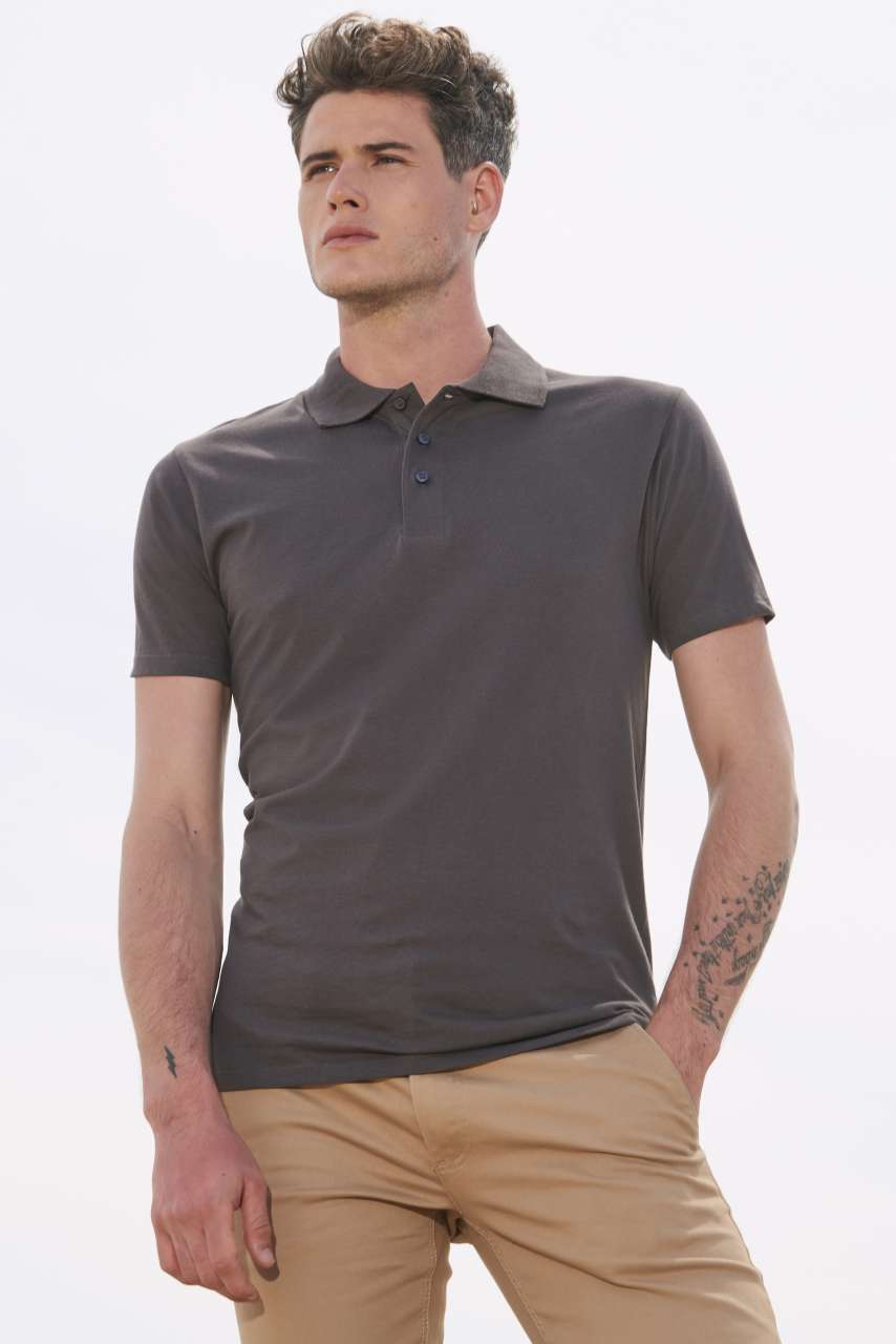 SOL'S PRESCOTT MEN - POLO SHIRT - Deep Black - Model