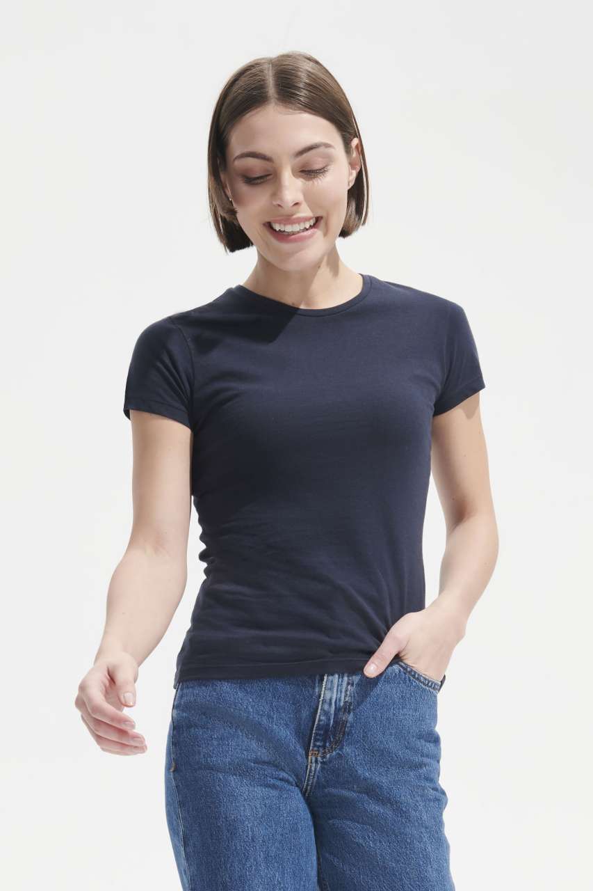 SOL'S MISS - WOMEN’S T-SHIRT - Deep Black - Model