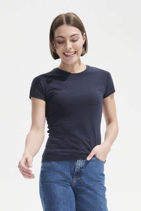 SOL'S MISS - WOMEN’S T-SHIRT - Deep Black - Model