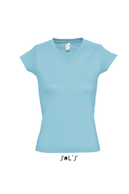 SOL'S MOON - WOMEN’S V-NECK T-SHIRT - Atoll Blue - Main