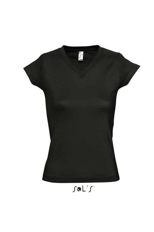 SOL'S MOON - WOMEN’S V-NECK T-SHIRT - Deep Black - Main