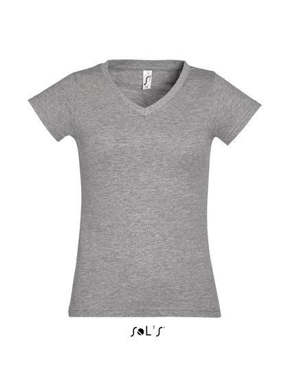 SOL'S MOON - WOMEN’S V-NECK T-SHIRT - Grey Melange - Main