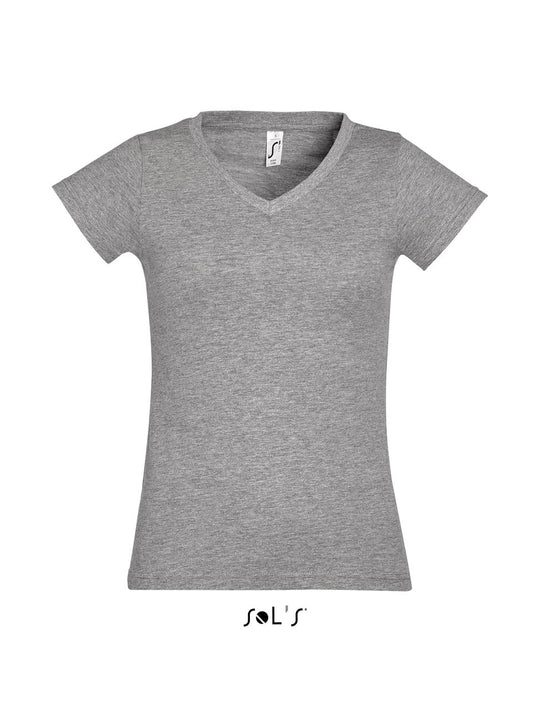 SOL'S MOON - WOMEN’S V-NECK T-SHIRT - Grey Melange - Main