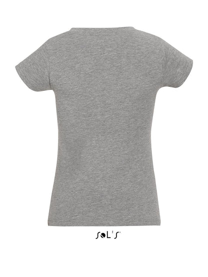 SOL'S MOON - WOMEN’S V-NECK T-SHIRT - Grey Melange - Additional
