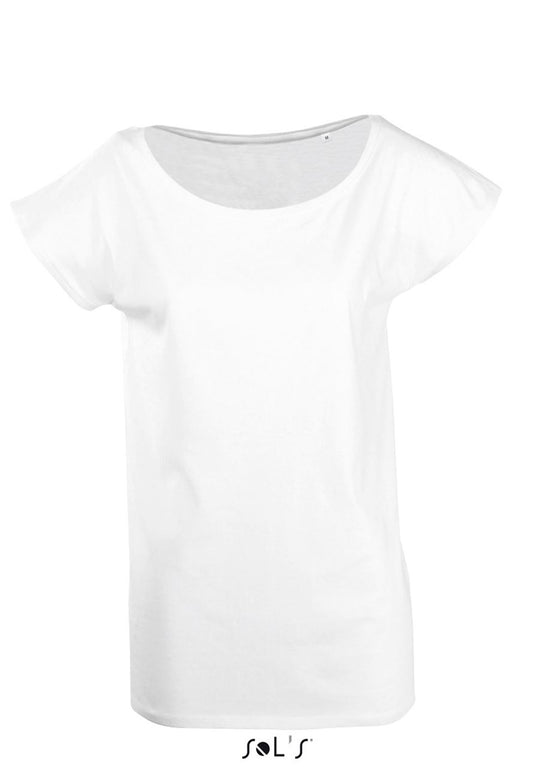 SOL'S MARYLIN - WOMEN’S SHORT SLEEVE LONG KIMONO T-SHIRT - White - Main