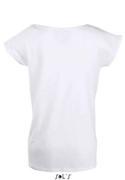 SOL'S MARYLIN - WOMEN’S SHORT SLEEVE LONG KIMONO T-SHIRT - White - Additional