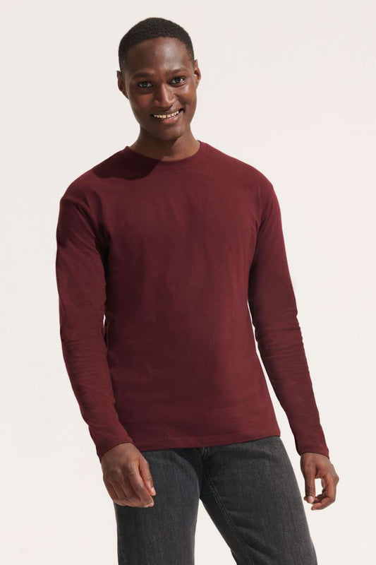 SOL'S MONARCH - MEN'S ROUND COLLAR LONG SLEEVE T-SHIRT - Royal Blue - Main