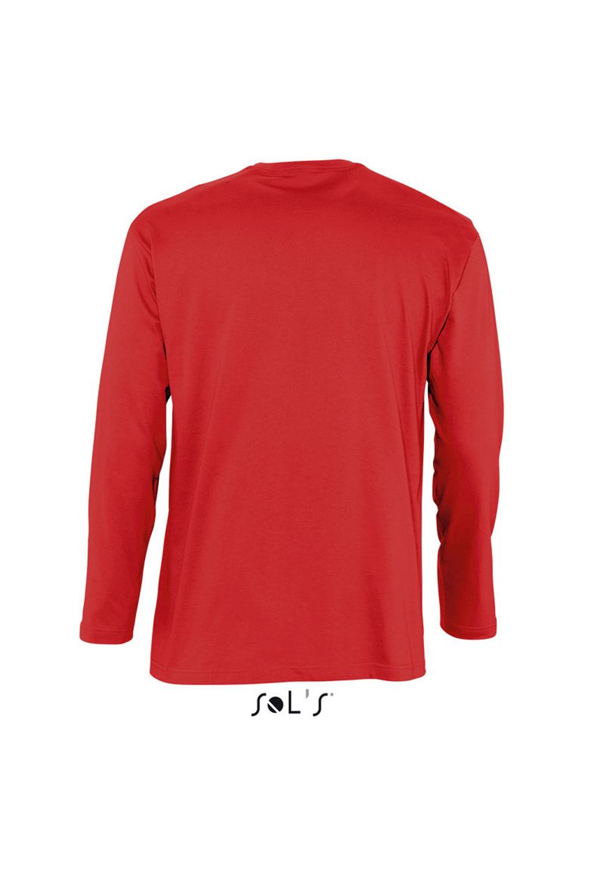 SOL'S MONARCH - MEN'S ROUND COLLAR LONG SLEEVE T-SHIRT - Red - Additional