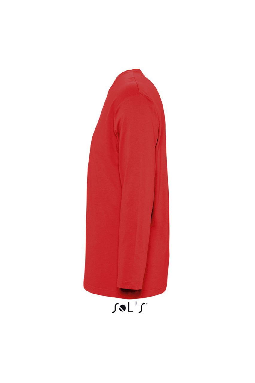 SOL'S MONARCH - MEN'S ROUND COLLAR LONG SLEEVE T-SHIRT - Red - Additional