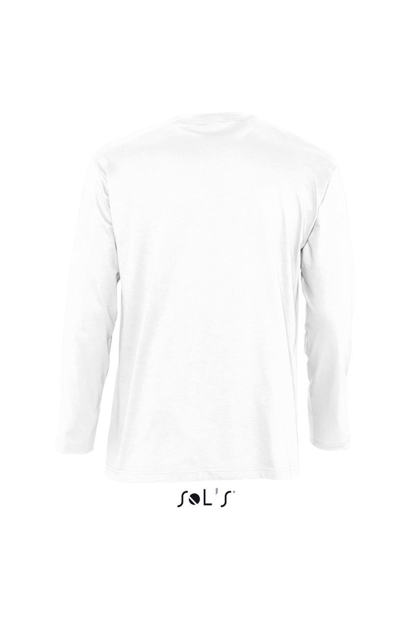 SOL'S MONARCH - MEN'S ROUND COLLAR LONG SLEEVE T-SHIRT - White - Additional