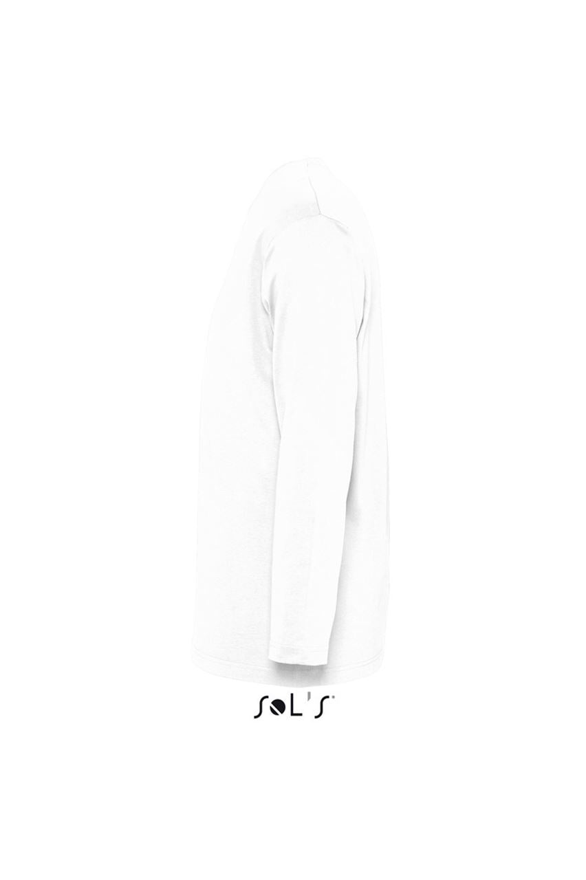 SOL'S MONARCH - MEN'S ROUND COLLAR LONG SLEEVE T-SHIRT - White - Additional