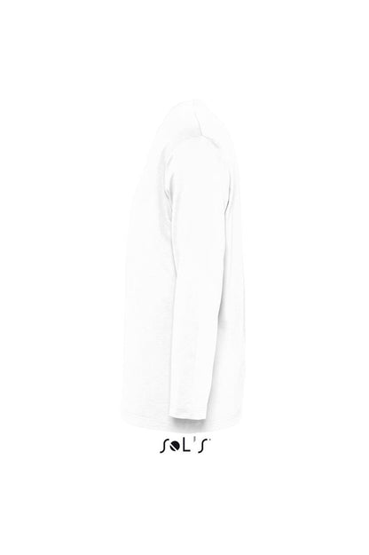 SOL'S MONARCH - MEN'S ROUND COLLAR LONG SLEEVE T-SHIRT - White - Additional
