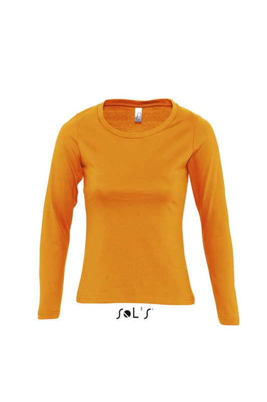 SOL'S MAJESTIC - WOMEN'S ROUND COLLAR LONG SLEEVE T-SHIRT - Color Image