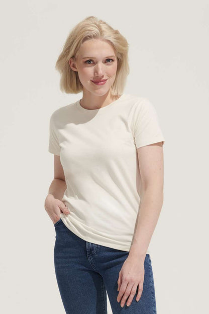 SOL'S  IMPERIAL  WOMEN - ROUND COLLAR T-SHIRT - Deep Black - Additional