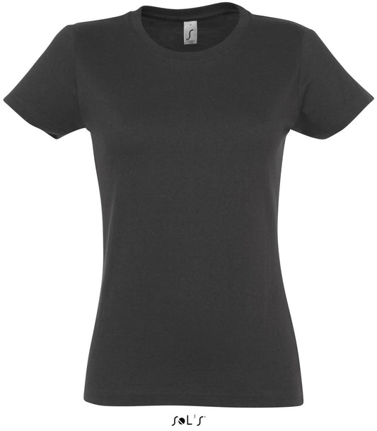 SOL'S  IMPERIAL  WOMEN - ROUND COLLAR T-SHIRT - Dark Grey - Main