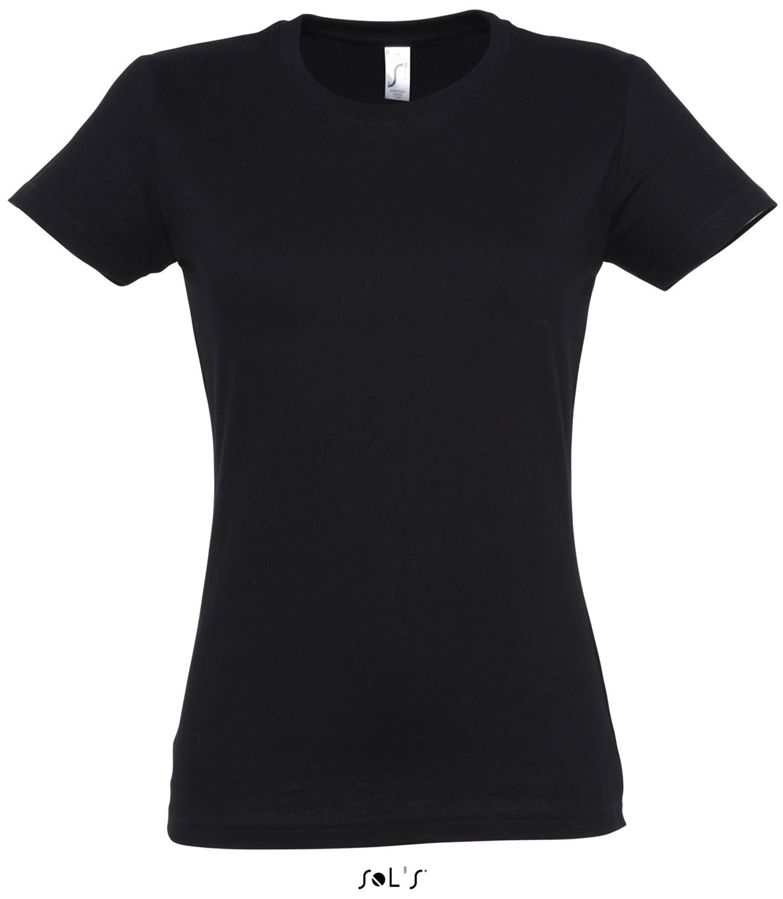 SOL'S  IMPERIAL  WOMEN - ROUND COLLAR T-SHIRT - Deep Black - Main