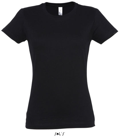 SOL'S  IMPERIAL  WOMEN - ROUND COLLAR T-SHIRT - Deep Black - Main