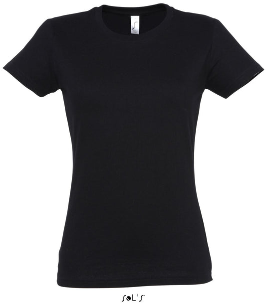 SOL'S  IMPERIAL  WOMEN - ROUND COLLAR T-SHIRT - Deep Black - Main