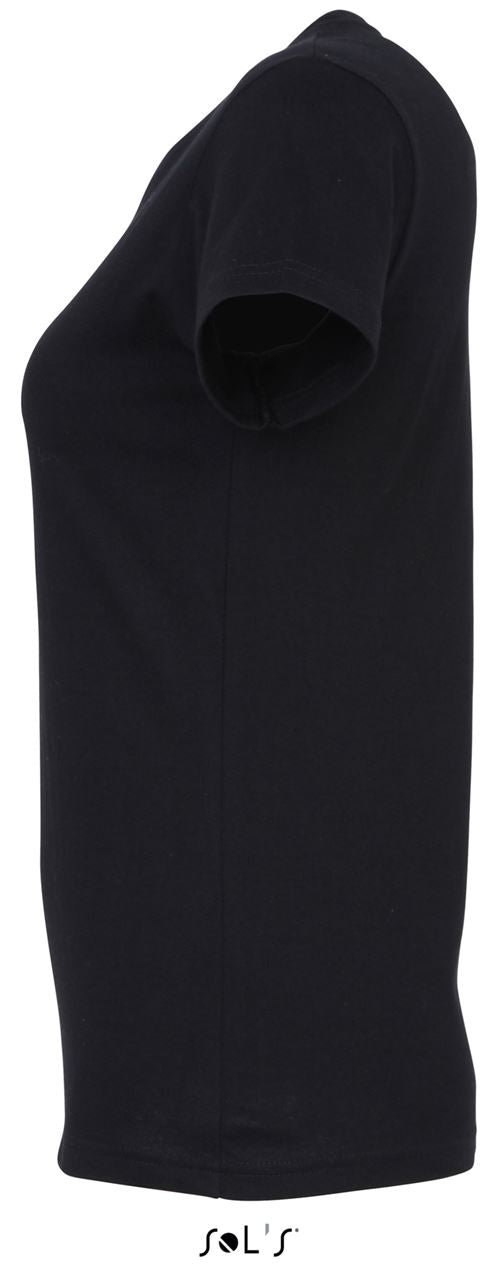 SOL'S  IMPERIAL  WOMEN - ROUND COLLAR T-SHIRT - Deep Black - Additional