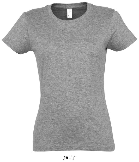 SOL'S  IMPERIAL  WOMEN - ROUND COLLAR T-SHIRT - Grey Melange - Main