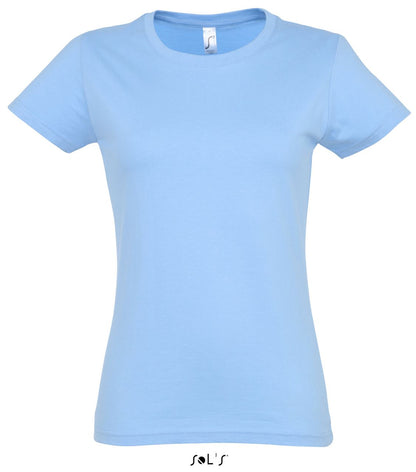 SOL'S  IMPERIAL  WOMEN - ROUND COLLAR T-SHIRT - Sky Blue - Main