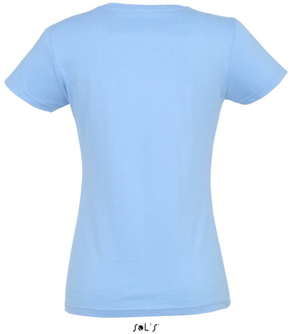 SOL'S  IMPERIAL  WOMEN - ROUND COLLAR T-SHIRT - Sky Blue - Additional